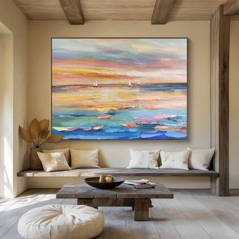 sunset coastal coastal acrylic design 6